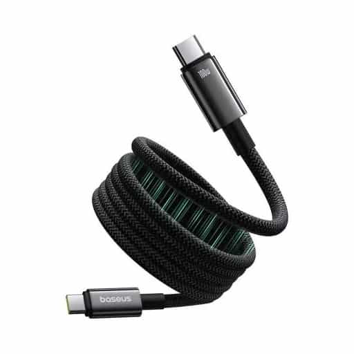 کابل شارژ USB-C به USB-C باسئوس مدل Tungsten Gold