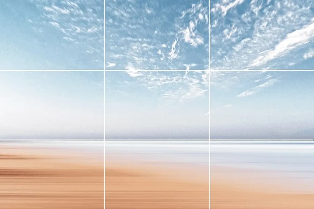 تصویر 7. با کمک خطوط یکسوم میتوان عناصر یا نواحی صحنه را بهتر سهمدهی کرد و ترکیببندی جذابتری پدید آورد.